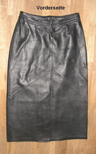 Jupe En Cuir GIORGIO MOBIANI Noir En Cuir Lisse Environ 38-40