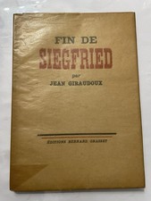 Jean Giraudoux – Fin de Siegfried – 1934 – Édition originale – Tirage de luxe