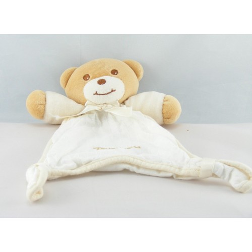 Doudou plat blanc - beige, ours
