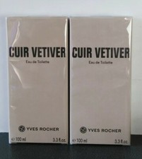 Yves Rocher - Eau de Toilette Homme CUIR VÉTIVER vapo 100ml *2 neufs ss blister