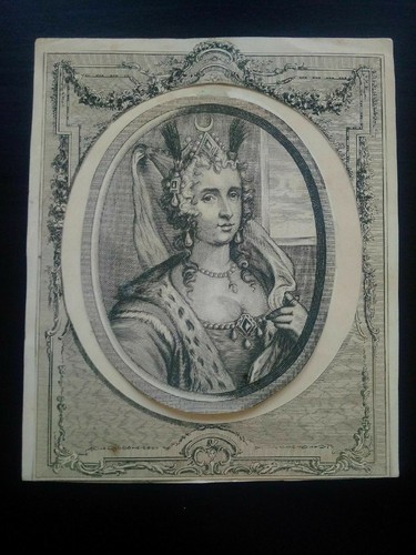 Rare gravure médaillon diane - médaillon,
