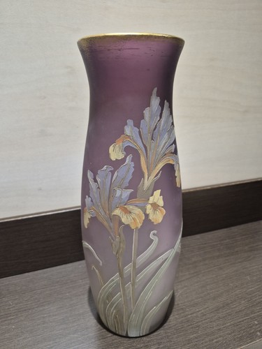 Vase émaillé ancien legras - vase,