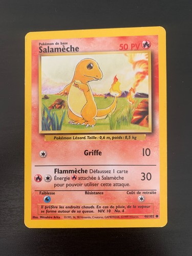 Carte pokémon salamèche - carte,