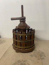 Ancien pressoir à fruits vin décoration bar pour mettre 6 bouteille présentoir