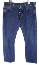Jeans Levi'S 501 Pour Homme W36/~L31 Droit Effet Foncé Bouton En Denim