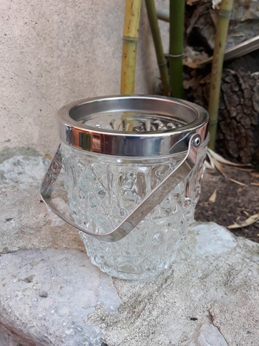 Seau pot glaçons verre - seau,