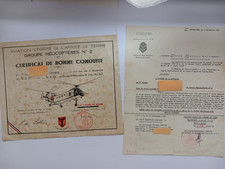 ALAT GH2 101 GALAT ALGERIE lot citation et certificat bonne conduite aide mécano