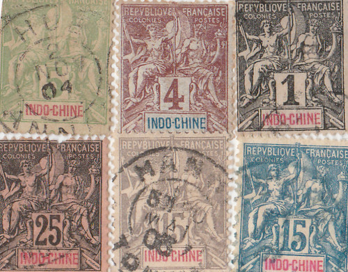 Indochine lot timbres - 6,