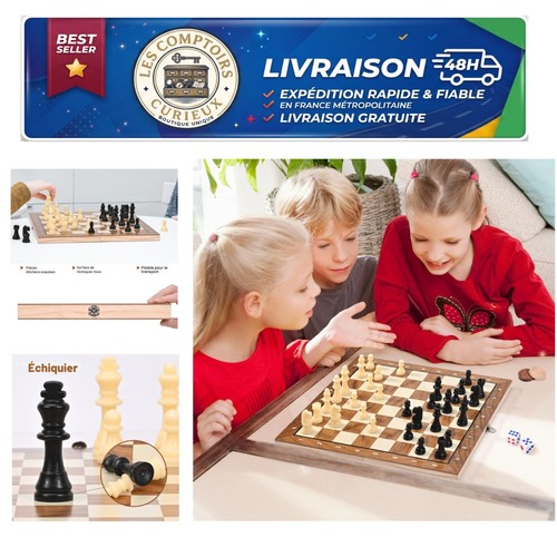 Jeu échecs bois en 1 - en,