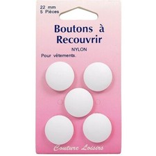 Boutons auto couvrant nylon 22