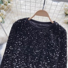 Femme Sequin Chemisier T Shirt