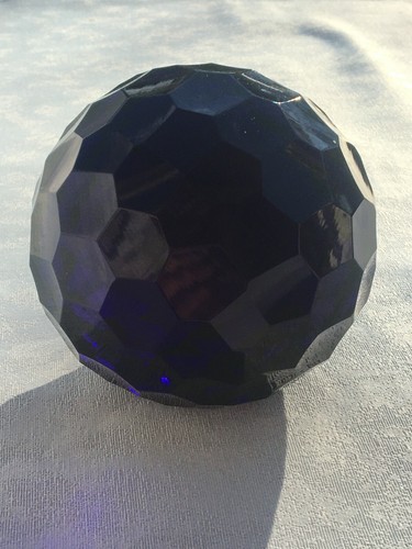Grosse boule facette bleu - boule,