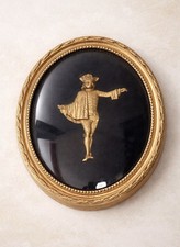 Cadre médaillon ancien verre