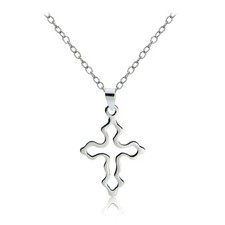 Argent Sterling Croix Poli