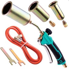 BRÛLEUR À GAZ TOITURE TEMPÉRATURE FLAMME 1850°C  3 buses + tuyau 1,5m