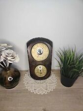 Baromètre-Thermomètre Mural en Bois Sculpté - Style Rustique/Campagne - Vintage