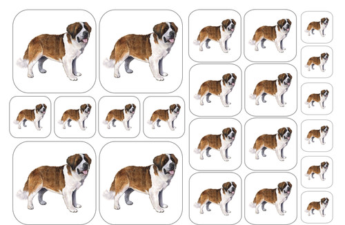 Bernard dog stickers - st.,