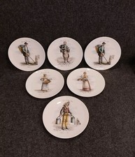 6 Assiettes "Métiers Du Vieux Paris" Porcelaine De Limoges Yves Deshoulieres
