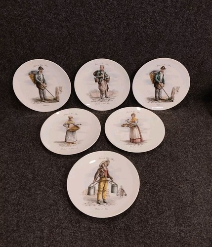 Assiettes métiers du - 6, "métiers