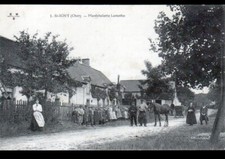 SAINT-IGNY (18) MARECHALERIE LAMOTHE / Maréchal Ferrant avec CHEVAL début 1900