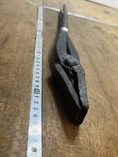 n° 9 OLD TOOL OUTIL ANCIEN, PINCE FORGÉE DE FORGERON XIXe FER FORGE