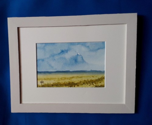 Paysage aquarelle champ - aquarelle, "champ