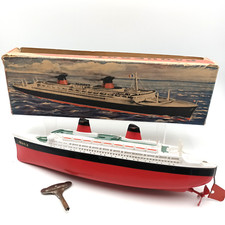 Jouet ancien tôle JEP en boite - Le Paquebot FRANCE mécanique 917