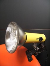 TARGETTI Spot pince métal jaune 70's Lampe design vintage Panton Paulin