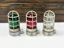 Ensemble plafonniers cloisonnés vintage / 3 verre rouge vert décor industriel...