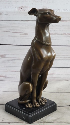 Sculpture bronze chien - en,