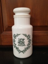 Pot verre opale/epices/Pharmacie/Cuisine/à différents motifs vert/ANCIEN/VINTAGE