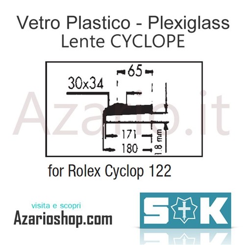 Vetro cyclope 122 rolex tudor - 122,