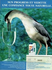Publicité Advertising 120 1992  Vedette  lave vaisselle  écologie & Sun progress