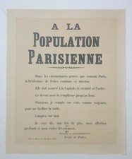 A la population parisienne