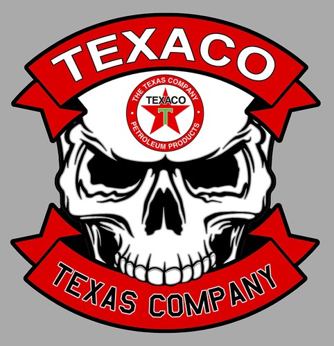 Texaco skull sticker vinyle - skull,