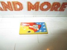 Lego - 1x Tile Plate 2x4 Stars Stripes WGP 24 Pattern Right 87079pb0052R