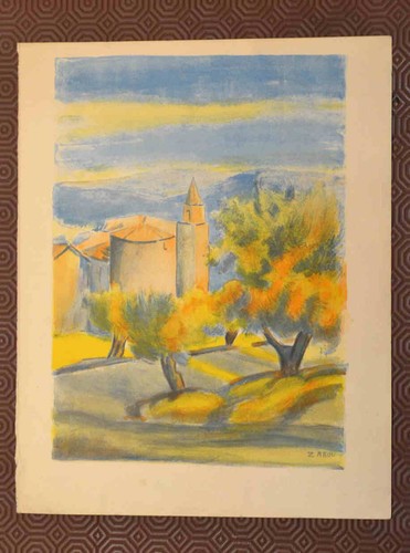 Zarou lithographie originale - zarou,