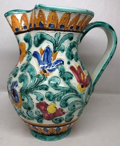 Pichet vase ansé décor - pichet,