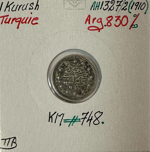 Turquie kurush 1910 ah - -,