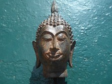 Tête Bouddha en bronze ancien
