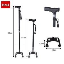 X Canne De Marche Déambulateur Réglable Pour Personnes Âgées Et Handicapées