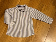 chemise Natalys à rayures bleues & blanches - Taille 36 mois / 3 ans - TBE