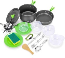 Kit Camping, Kit  de casseroles et accessoires  Camping,  WOSTOO 2 /3 personnes