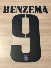 Flocage officiel ADULTE BENZEMA N°9 2022-2023 HOME AWAY REAL MADRID vendeur pro
