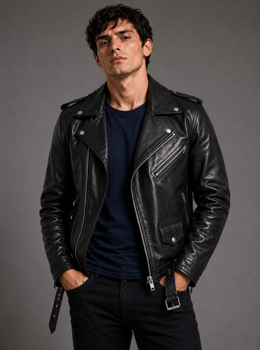 Men motorcycle leather - motorcycle,