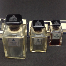 FLACON DE PARFUM 3x  LANVIN EXTRAIT ARPEGE 15gr 28gr et 54gr   1927