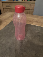 ⭕ TUPPERWARE GOURDE réutilisable 1 Litre  Éco  BOUTEILLE Bouchon vissé rose