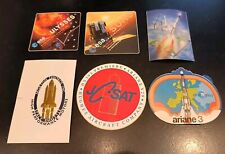 Lot 6 Stickers Autocollants Espace Fusée Ariane ESA