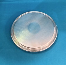 Dessous de plat CHRISTOFLE modèle PERLES métal argenté centre table 24cm