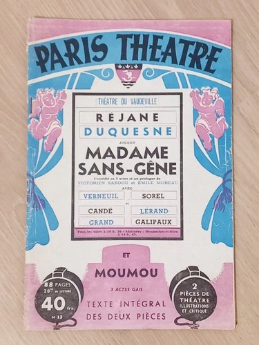 Ancienne revue paris théâtre - ancienne,